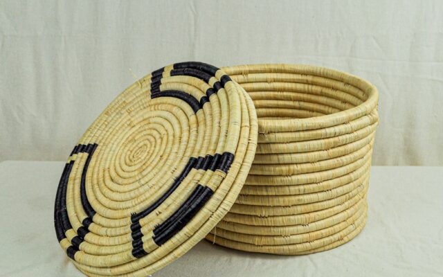 Cesta Seagrass con Coperchio Portaoggetti