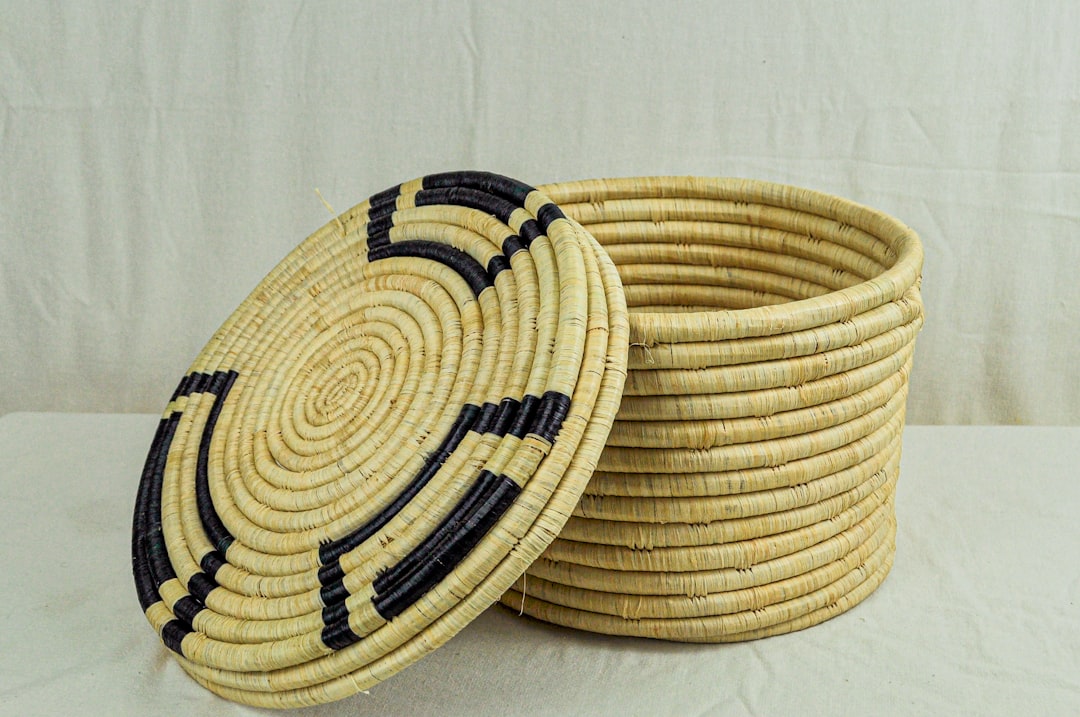 Cesta Seagrass con Coperchio Portaoggetti