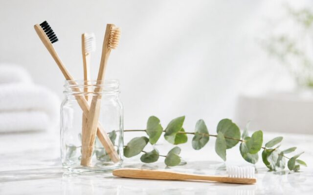 Spazzolini da Denti in Bambù Biodegradabili Set 8
